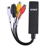 UCEC USB 2.0 Video Audio Capture Card Adapter VHS VCR TV to DVD Converter Support Win 2000/Win Xp/Win Vista/Win 7/ Win 8/ Win 10