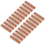 Welding Contact Tip, 20pcs Gasless Mig Welder Tips Copper Contact Tip Welding Torch Tip Mig Nozzle Tip for Miller Hobart Mig Welding Guns (0.8)