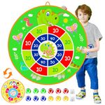 25.5in Large kids Dart Board with 12 Sticky Balls, Kids Ball Games, Indoor Game/Outdoor Game/Garden Game/Board Game/Fun PartyGame Toys, for 3+ Year Old Boys Girls(65cm)