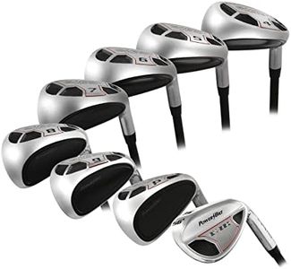 Men’s Powerbilt Golf EX-550 Hybrid Iron Set, which Includes: #4, 5, 6, 7, 8, 9, PW +SW Senior Flex Right Handed New Utility “A” Flex Club