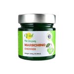 Ved Gourmet Original Green Maraschino Cherries - Italian Cherry for Old-Fashioned Cocktails - Vegan Cocktail, Bourbon Cherries in Natural Syrup for Cocktail Garnish,
