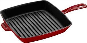 STAUB American Grill Pan Cast Iron Suitable for Induction Cookers 26 cm Cherry Red, 1003313