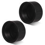 2pcs Sand Filter Drain Cover with 2pcs Sealing Gasket, Plastic Pool Filter Drain Cover Pool Sand Filter Parts Sand Filter Drain Plug for Hayward Pool Filter Parts SPA Swimming Pool Accessories (Black)