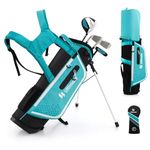 ULTIMATE Junior Complete Golf Club Set, Right Handed Kids Complete Golf Set with 4/6 Golf Clubs & Versatile Stand Bag, Kids Golf Stand Bag Set with Rain Hood for Ages 5-7, 8-10, 11-13 Boys Girls