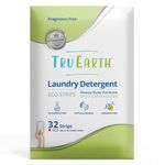 Tru Earth Platinum - Heavy Duty Laundry Detergent Sheets - Up to 64 Loads (32 Sheets), Fragrance Free - Ultra-Concentrated Strips Formula - Eco-Friendly, Hypoallergenic Travel Laundry Sheets