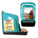 Tossca Nesting Boxes for Chicken Coop | Roll Away Hen House for Laying Eggs | Durable Plastic Chick Brooder Box with Perch & Pull Out Egg Tray for Poultry Farm | Chicken Coop Accessories (Pack of 2)