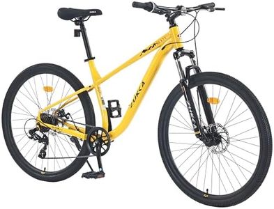 27.5" Wheels 8-Speed Mountain Bike for Men, Women, Boys and Girls Front Suspension Steel Frame (Yellow)