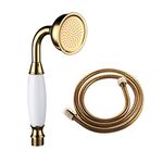 Skybath Shower Head Traditional Victorian Style Golden Handheld Shower Sprayer and 59 Inch Hose