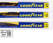 2009-2015 Dodge Journey Replacement Wiper Blade Set/Kit (Set of 3 Blades) (Goodyear Wiper Blades-Premium) (2010,2011,2012,2013,2014)