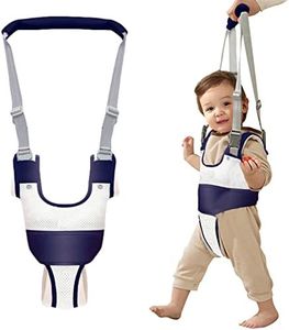 Ocanoiy Baby Walker Breathable Baby Walking Harness Handheld Kids Walker Helper Toddler Infant Walker Harness Assistant Belt Pulling and Lifting Dual Use Walking Assistant Strap (Dark Blue)