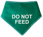 Spoilt Rotten Pets S4 Do Not Feed - GREEN Alert Warning Dog Bandana (Ex Large Dog Husky, Alsatian & Chow)