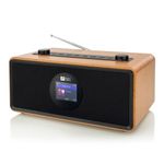 Ocean Digital WR-860 FM Wi-Fi Internet Radio with Stereo Speakers, Alarm Clock, Sleep Timer, Line Out, Aux in, Stress Relief, Relaxation and Sleep Aid, 2.4" Color