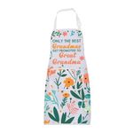 CMNIM Only The Best Grandmas Get Promoted To Great Grandma Apron New Grandma Gifts Grandma Kitchen Cooking Apron with Pocket, Great Grandma White, Medium