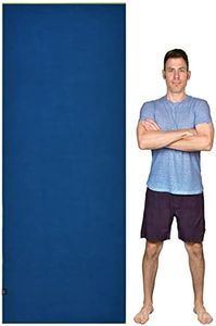 Tatago Hot Yoga Mat Towel Non Slip for Hot Yoga (72-84 inch Mats) Our Hot Yoga Towel Non Slip Silicone Dabs & Absorbent Microfiber Blend Gives You More Grip As You Drip! (Azuloro, XL - 84")