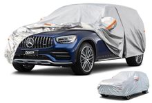 kayme 6 Layers SUV Cover Waterproof All Weather for Automobiles, Outdoor Full Cover Rain Sun UV Protection with Zipper Cotton, Universal Fit for SUV (182"-190")