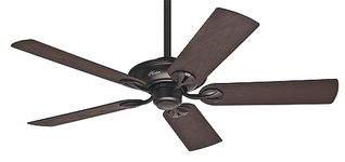 Hunter Fan Maribel, 132 cm, Indoor/Outdoor Ceiling Fan with Pull Chain, New Bronze Finish, 5 Reversible Blades in Walnut, Ideal for Summer or Winter, Model 50555