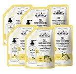 JR Watkins Gel Hand Soap Refill Pouch, Lemon, 6 Pack, Scented Liquid Hand Wash for Bathroom or Kitchen, USA Made and Cruelty Free, 34 fl oz