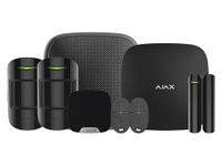 AJAX Systems Wireless Burglar Alarm KIT – Ready to Install Pet-Friendly Home & Office Security Kit with Motion Sensors, Sirens & Keyfobs, App Controlled, No Monthly Fees, Official UK Warranty (Black)