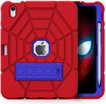 Grifobes Kids Case for iPad 10th Generation Case, 2022 10.9 inch 10 th with Pencil Holder & Stand, Heavy Duty Shockproof Rugged 10.9'' Gen Cover Boy Children, Red+Blue