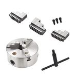 marddpair K11-160 3-Jaw Self Centering Chuck 160mm (6.3 Inch) Total 2 Set of Jaws Fit for CNC Machine Tools