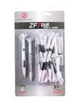 Zero Friction Unisex's Tour 3-Prong Golf Tees 30 Pack, 3-1/4 Inch Size, White, One, One Size, ZT15003
