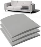 FoamJoy Couch Cushion Support for Sagging Seat - 20" x 20" High-Density Curved Foam Sofa Cushion Support Board, Couch Supporter for Under The Cushions, Grey Set of 3
