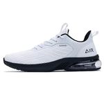 M MAGPER Mens Air Running Shoes Athletic Non Slip Walking Jogging Tennis Sneakers(US 7-12.5 D(M)) Whiteblack