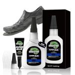 Shoe Super CA Glue 1oz +1g Kit, Flexible Clear Glue for Soles Boot Sneakers, Quick Dry Waterproof Instant Cyanoacrylate Adhesive for Leather, Rubber, Handbags, Fast Bonding