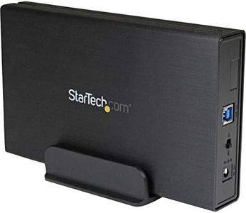 StarTech.com 3.5in Black Aluminum USB 3.0 External SATA III SSD/HDD Enclosure with UASP for SATA 6Gbps - 3.5 inches SATA Hard Drive Enclosure