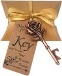 Makhry 50pcs Wedding Favors Key Bottle Openers with Escort Tag Cards and Ribbon Thank You Gifts Tags for Guests Rustic Wedding Decorations (Copper)