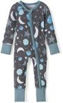 Little Sleepies Pajamas for Baby Boys & Girls, Viscose from Bamboo Baby Pajamas, Snug Baby Sleeper, Toddler PJs, 2-Way Zipper, Blue To the Moon & Back, 18-24M