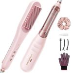 Wavytalk Pro Steam Hair Straightener Brush, Steamline Pro 3 in 1 Straightening Brush, Steam Reduces Damage, Nourishes Hair, and Expedites Straightening
