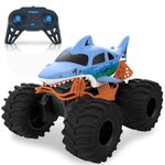 CYLION Amphibious Remote Control Car Boat, 1:18 Scale 4WD Shark Monster Truck Toys, 2.4GHz All Terrain Remote Control Car, 360 Degree Rotation, Pool Toy for Kids Ages 6-7 8-9 10-12 Boys & Girls