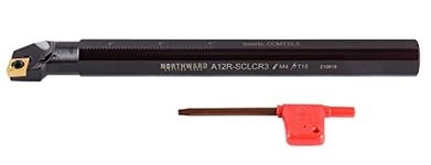 Accusize Industrial Tools 3/4'' Shank by 7.98'' Oal Righ Hand Sclcr Coolant Through Indexable Boring Bar with 1 Ccmt Insert, 2800-0038