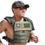 UNBROKENSHOP.com Adjustable Weighted Vest for Men and Women, Weighted Workout Vest, WOD CrossFit, Weight Plates Carrier for Strength and Endurance Training and Running | 2 Patches Included (Green)