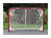 EZGoal Monster Steel Tube Heavy-Duty Official Regulation Folding Metal Hockey Goal Net, 6 x 4 - Feet, Red