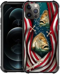 DAIZAG Case Compatible with for iPhone 11 Pro American Flag Fishing Phone Case Shockproof Soft TPU Phone Case Cover Case for iPhone 11 Pro