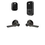 Yale Security Assure Lock SL Touchscreen with Z-Wave with Valdosta Lever - Works with Ring Alarm, Samsung Smartthings, Wink, ADT and More, Black
