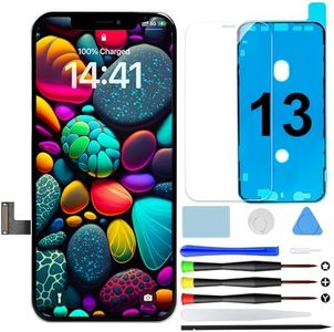 GOLDWANGWANG Écran pour iPhone 13 de Remplacement, 6,1 Pouces LCD Full HD avec 3D Tactile Digitizer Kit de Réparation et Protecteur Écran