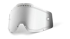 100% Racecraft/Accuri/Strata Vented Dual Pane Lens Anti-Fog, Silver, One Size