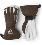 Hestra Unisex Army Leather Heli Ski Glove, 5-Finger Snow Glove for Skiing & Snowboarding for Men & Women - Espresso - 7