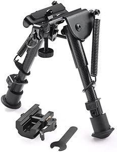 JINSE Carbon Fiber 6 to 9 Inches Hunting Bipod,Adjustable Spring Return Sling Swivel Mount with Adapter