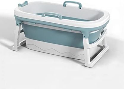 Folding Bathtub Adult,Portable Bathtub Adult,Barrel Sweat Steaming Bathtub,Folding Bathtub,Mobile Bathtub Adult,Plastic Folding Thicken Bathtub Home Sauna (115 x 62 x 52)