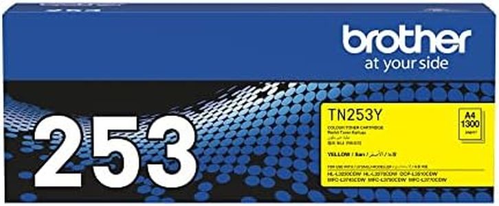 Brother Genuine TN253Y Yellow Toner Cartridge, Up to 1300 Pages (TN-253Y) for Use with: HL-L3230CDW, HL-L3270CDW, DCP-L3510CDW, MFC-L3745CDW, MFC-L3750CDW, MFC-L3770CDW