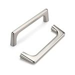 goldenwarm 10 Pack Kitchen Cabinet Handles Brushed Nickel Cabinet Pulls 3 3/4in Cupboard Handles Zinc Alloy Cabinet Door Handles Satin Nickel Drawer Pulls for Cupboard Dresser 96mm Hole Center