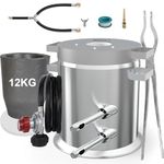GONGYI 12KG Large Propane Melting Furnace kit Made of Stainless Steel Up to 2700℉ Smelting Casting Gold Silver Copper Aluminum Scrap