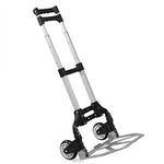 ONTRIP 75 Kg Stair Climbing Portable Aluminium Hand Truck Foldable Wheels, Telescoping Handle Ideal for Home, Office & Industrial Use (75 KG Stair Climbing) (Multi-Function Folding Trolley)