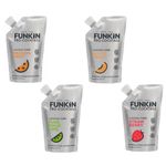 Funkin Pro White Peach, Strawberry, Lime & Passionfruit Purées Bestselling Multipack: Cocktails, Cooking & Baking, Real Fruit Cocktail Ingredients