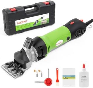TAKEKIT Sheep Shears Professional Electric Sheep Clippers for Sheep Alpacas Llamas and Large Thick Coat Animals Grooming, 6 Speeds Control Big and Heavy Sheep Trimmer, 380W
