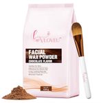 VLOVEU Chocolate Facial Hair Removal | Wax Powder for Hair Removal | Painless Herbal Face Hair Removal for Women | Face Wax Powder for Women | Chocolate Wax Powder for Women- For All Skin Types - 120 gm (Pack of 1)